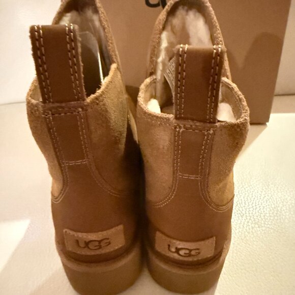 NIB UGGS AUSTRAILA UGG ALINA MINI PLATFORM BOOTS SIZE 8 CHESTNUT - Picture 3 of 12